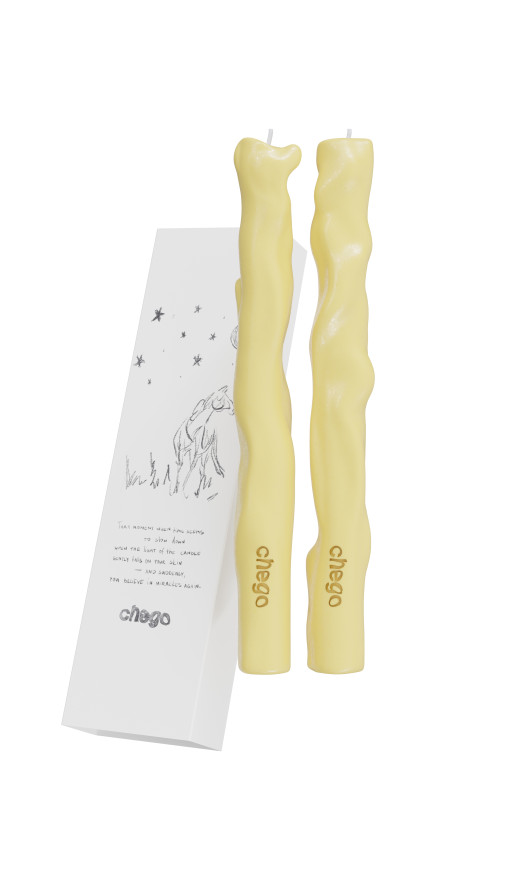 Beige table candles Beige table candles