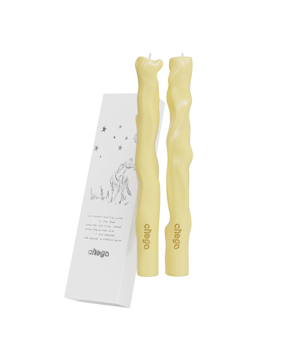 Beige table candles Beige table candles