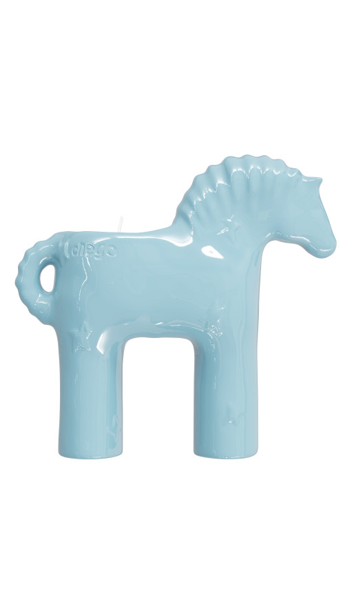 Лімітований блакитний коник-свічка - Make a wish 