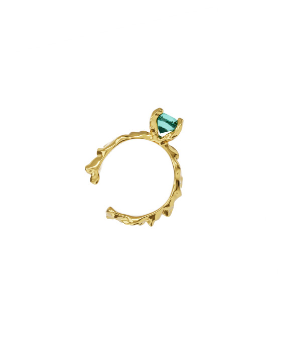 Cuff New classic mini w/ green quartz gilding