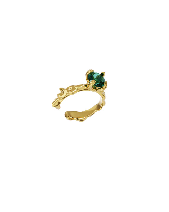 Cuff New classic mini w/ green quartz gilding