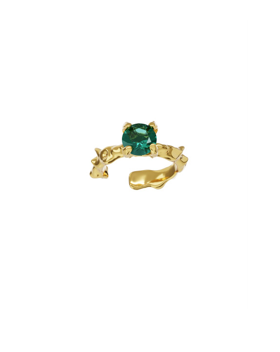 Cuff New classic mini w/ green quartz gilding