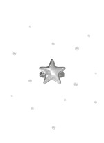 Star ring with diamonds silver