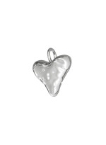 Necklace Heart with diamonds silver