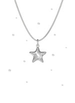 Necklace star with diamonds - Make a wish silver