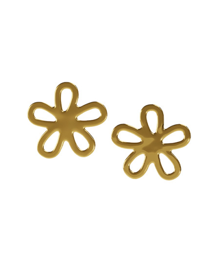 Earrings Flowers gilding
