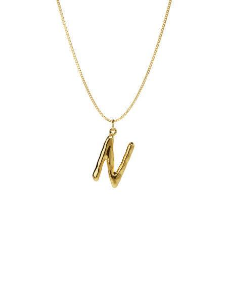 Necklace N gilding