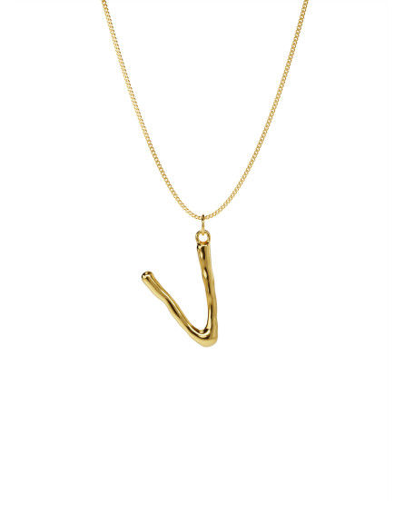 Necklace V yellow gold