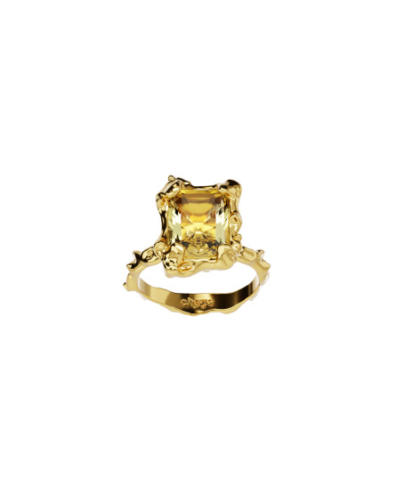 Ring New Classic w/ Lemon quartz gilding