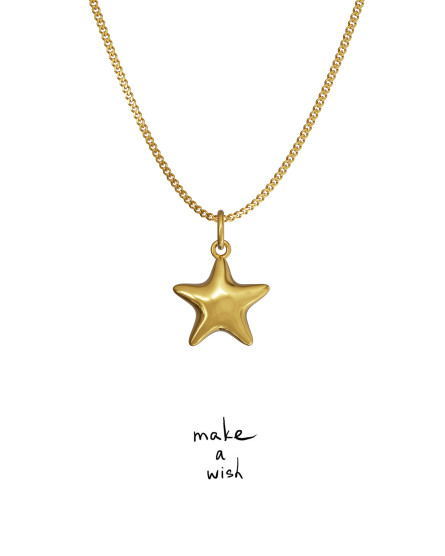 Necklace star - Make a wish gilding