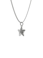 Necklace star - Make a wish silver