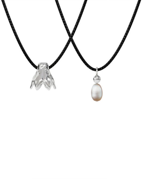 Necklace Heartflower silver