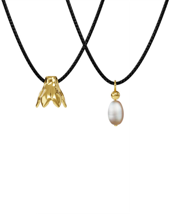 Necklace Heartflower gilding