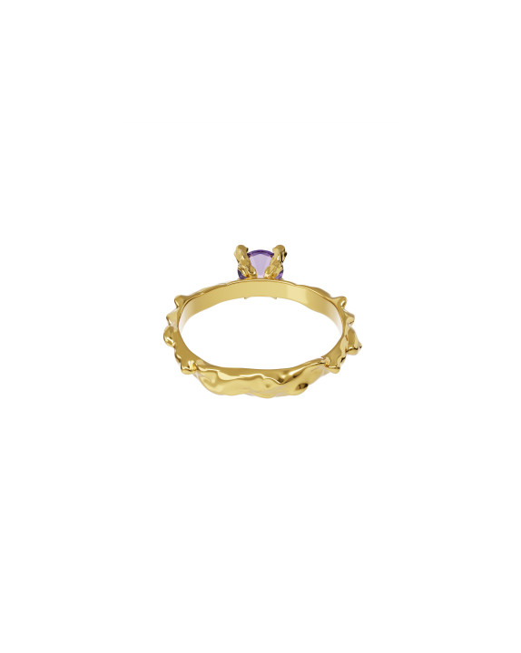 Ring new classic mini w/ purple amethyst