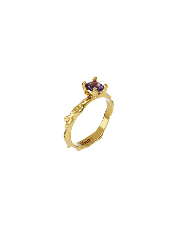 Ring new classic mini w/ purple amethyst