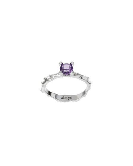 Ring new classic mini w/ purple amethyst