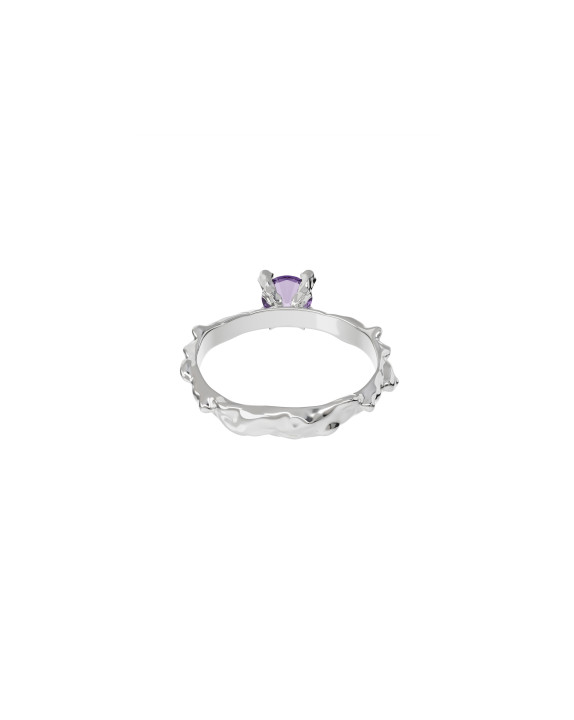 Ring new classic mini w/ purple amethyst