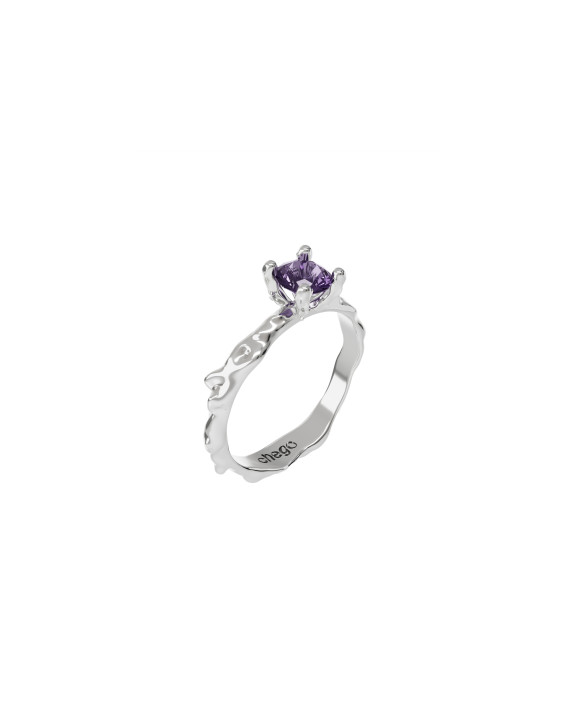 Ring new classic mini w/ purple amethyst