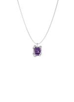 Necklace New Classic w/ purple amethyst silver