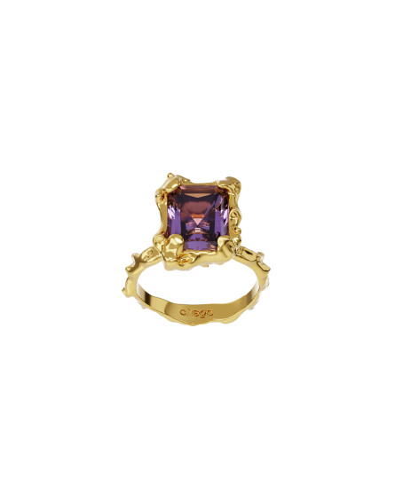 Ring New Classic w/ purple amethyst gilding