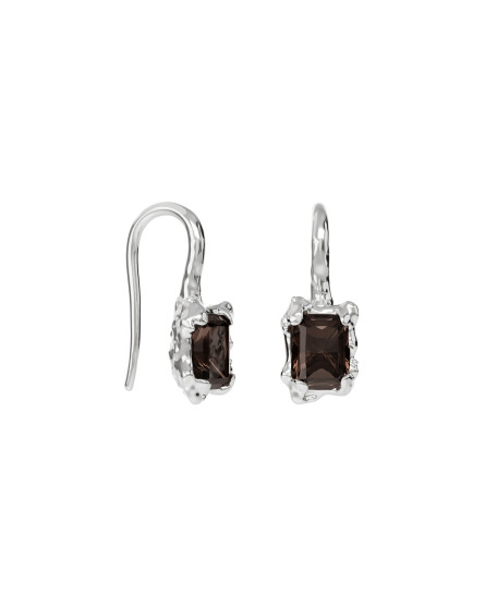 Earrings new classic w/ rauchtopaz silver