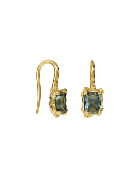 Earrings new classic w/ sky topaz gilding