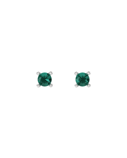 Earrings new classic mini w/ green quartz silver