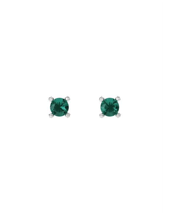 Earrings new classic mini w/ green quartz white gold Earrings new classic mini w/ green quartz white gold