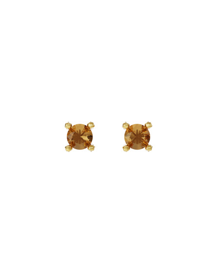 Earrings new classic mini w/ citrin gilding