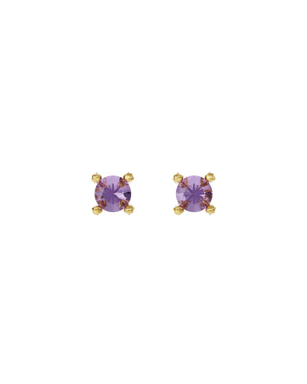 Earrings new classic mini w/ purple amethyst gilding
