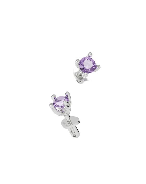 Сережки New Classic mini з фіолетовим аметистом
