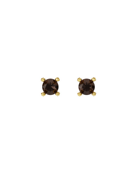 Earrings new classic mini w/ rauchtopaz gilding