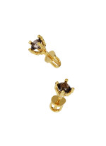 Earrings new classic mini w/ rauchtopaz gilding