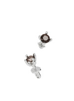 Earrings new classic mini w/ rauchtopaz white gold