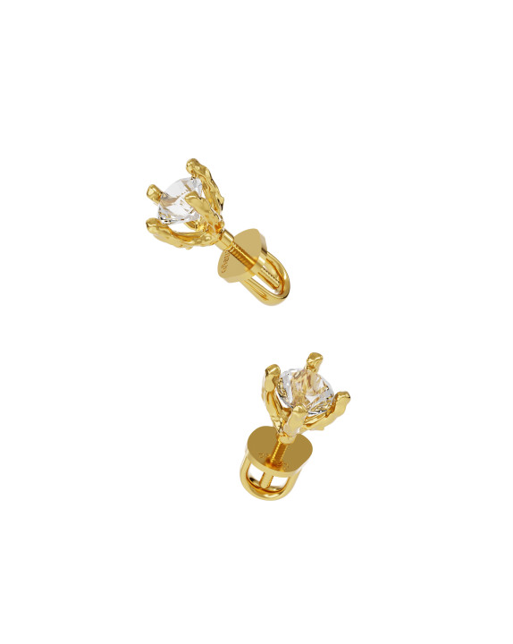 Сережки New Classic mini з білим кварцом