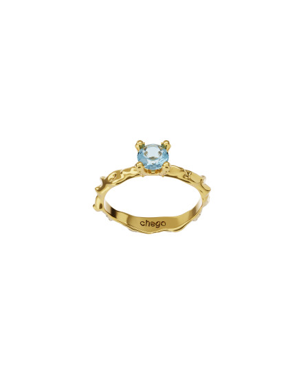 Ring New Classic mini w/ Sky topaz gilding