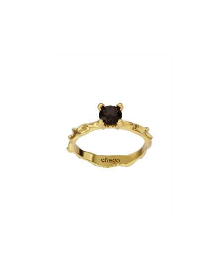 Ring new classic mini w/ rauchtopaz  gilding