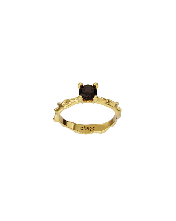 Ring new classic mini w/ rauchtopaz
