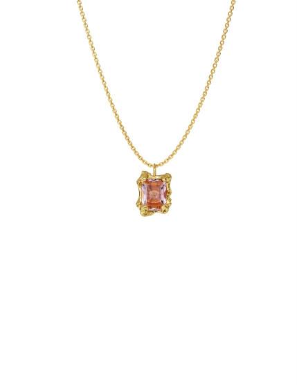 Necklace New Classic w/ pink topaz gilding