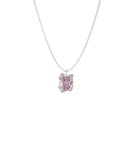 Necklace New Classic w/ pink topaz silver