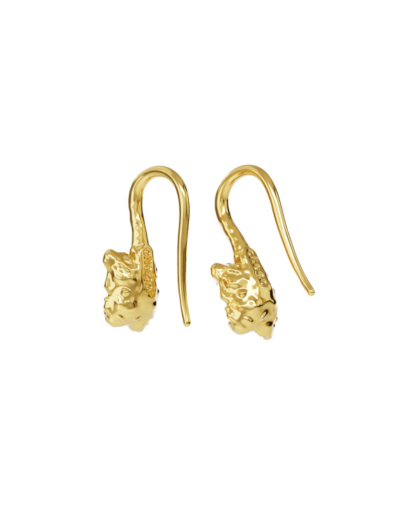 Earrings new classic w/ pink topaz yellow gold
