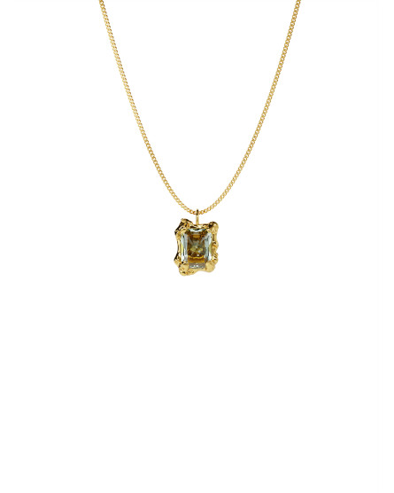Necklace New Classic w/ green amethyst gilding