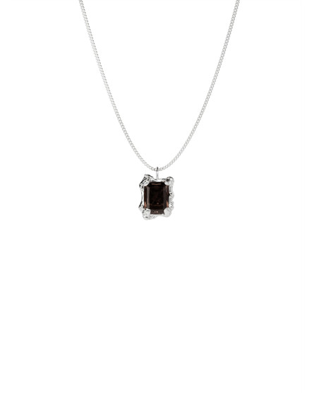 Necklace New Classic w/ Rauchtopaz silver