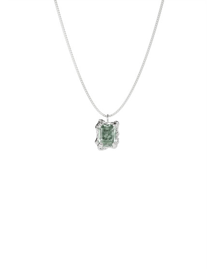 Necklace New Classic w/ green amethyst silver