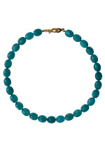 Pendant-necklace with with aquamarine gilding