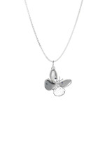 Necklace Butterfly - Summer in the village silver