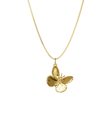 Necklace Butterfly - Summer in the village yellow gold