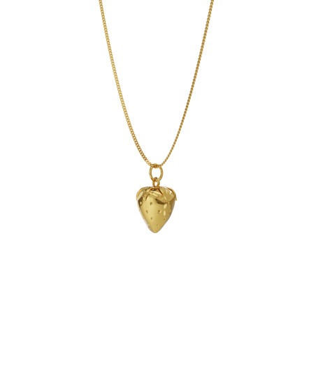 Necklace Strawberry - Summer in the village yellow gold