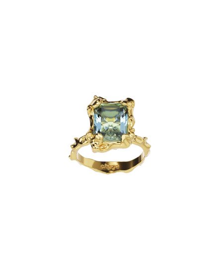 Ring New Classic w/ Sky Topaz gilding