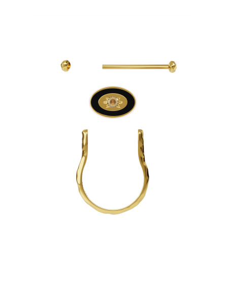Ring Sun and Stars - Twist collection gilding